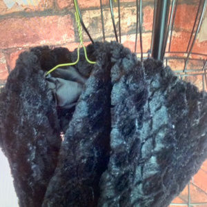 Black Faux Fur Infinity Scarf